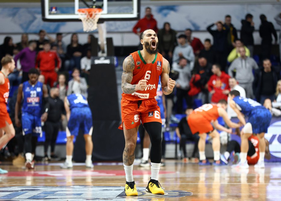 Fotografija: Justin Cobbs se je veselil v Podgorici. FOTO: Filip Filipović/ABA