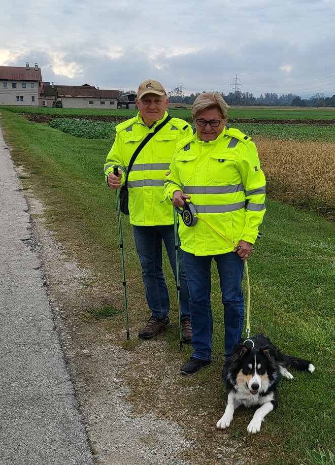 Zgledno sta poskrbela za svojo vidnost in varnost. FOTO: PU Novo mesto