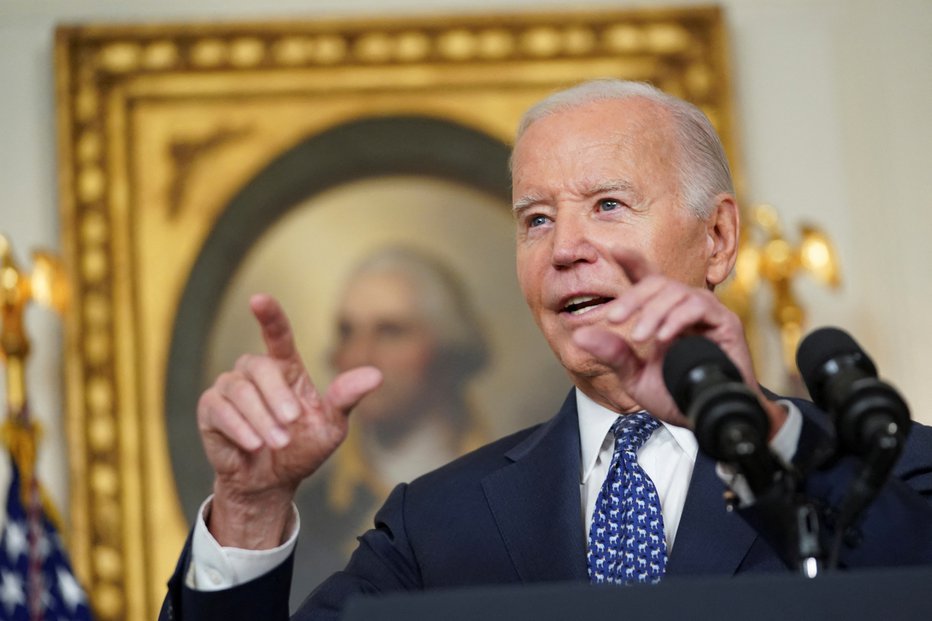 Fotografija: Joe Biden se je ostro odzval. FOTO: Kevin Lamarque, Reuters