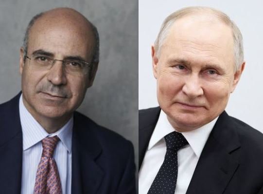 Fotografija: Bill Browder in Vladimir Putin. FOTO: Peter Lindbergh/Sergei Bobylyov Afp