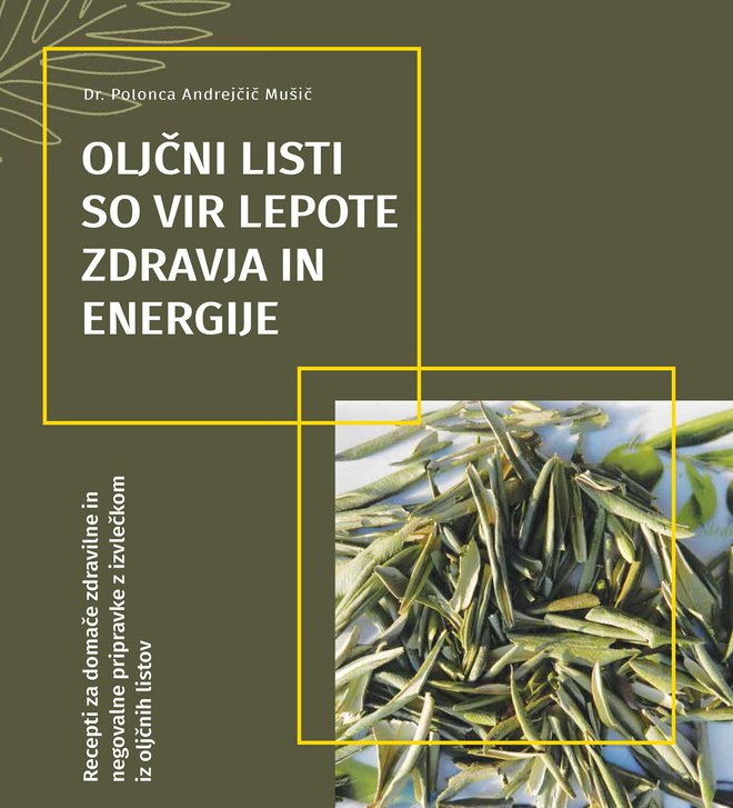 Knjiga predstavlja oljčne liste kot zdravju podporno začimbo in ponuja številne recepte za domače zdravilne in negovalne pripravke ter jedi.