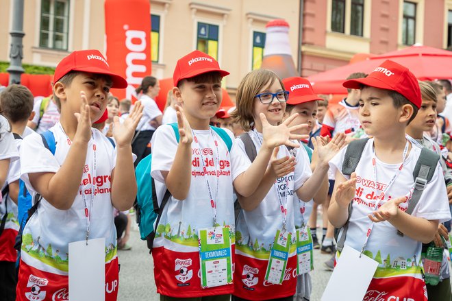 Otroci so bili najbolj navdušeni nad svojimi športnimi idoli. FOTO: Voranc Vogel