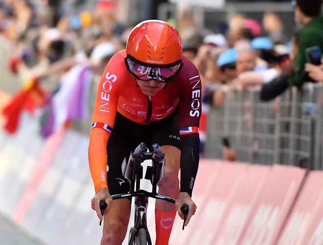 Geraint Thomas je izgubil kar dve minuti. FOTO: Jennifer Lorenzini/Reuters