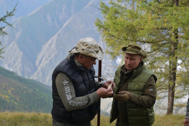 Putin in Šojgu. FOTO: Alexey Druzhinin Afp