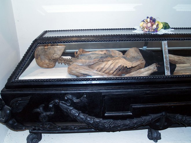 Mumija je v čudovitem stanju. FOTOGRAFIJI: Janez Mihovec