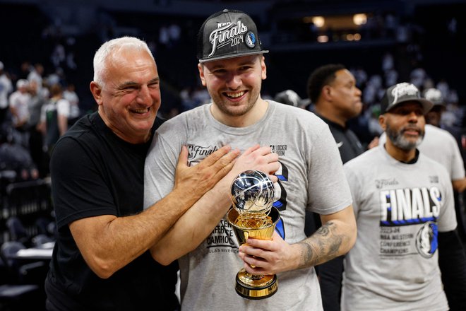 Luka in Saša Dončić FOTO: David Berding Getty Images Via Afp