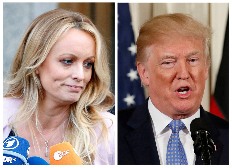 Fotografija: Stormy Daniels in Donald Trump FOTO: Reuters File Photo Reuters