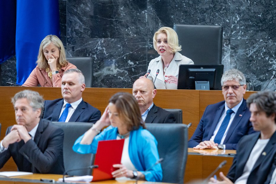 Fotografija: Za priznanje je glasovalo 52 od 53 navzočih poslancev, nihče ni bil proti. FOTO: Voranc Vogel