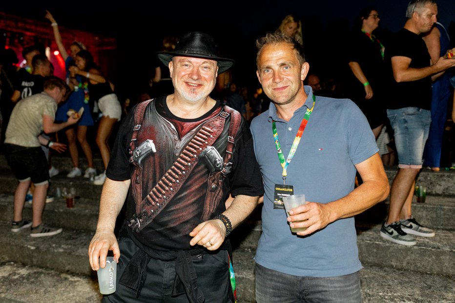 Fotografija: Urban Centa, programski direktor festivala Pivo in cvetje Laško, in Urban Kramberger, menedžer blagovne skupine