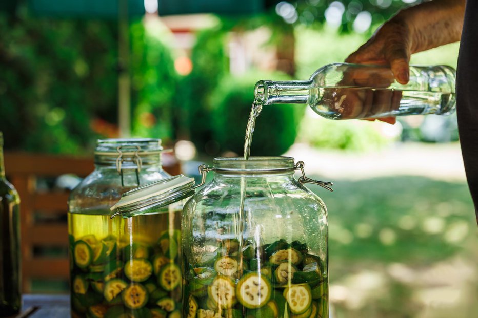 Fotografija: Za marmelado in orehe v sladkornem sirupu morajo biti plodovi tako mehki, da jih zlahka prebodemo z iglo, za liker izberemo tiste, ki imajo že nekoliko tršo lupino. (Foto: Zbynek Pospisil/Getty Images)