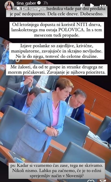 FOTO: Zaslonski posnetek/instagram