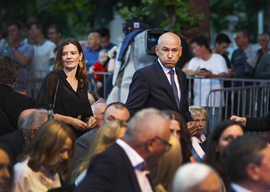 Fotografija: Državna proslava 24.6.2024 Ljubljana Slovenija [Janez Janša,Urška Bačovnik Janša,Ljubljana,Slovenija] FOTO: Jože Suhadolnik