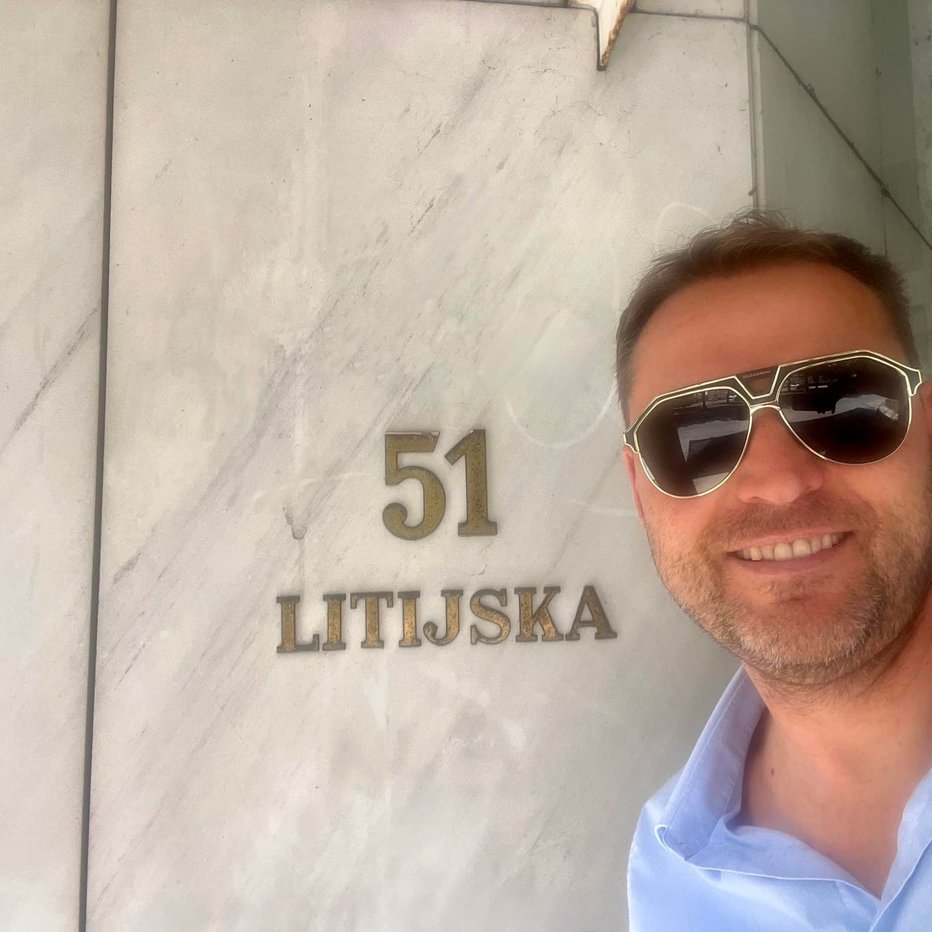 Fotografija: Sebastjan Vežnaver, primorski podjetnik, je ministrstvu za pravosodje prodal stavbo na Litijski v Ljubljani, posel pa je postal predmet kriminalistične preiskave. FOTO: Facebook