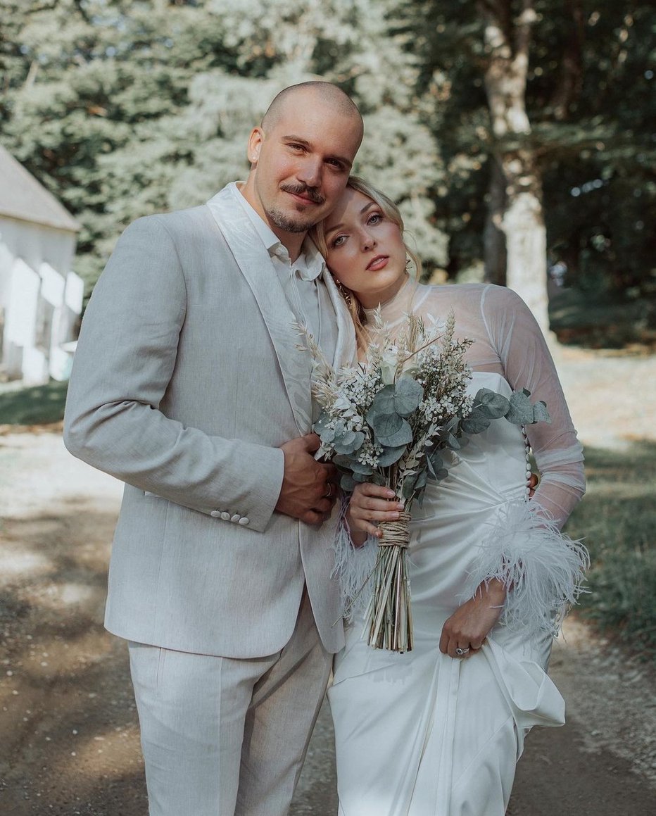 Fotografija: Tim in Julija sta se poročila lani poleti. FOTO: Instagram