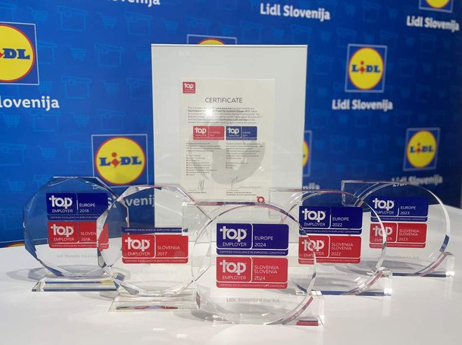 Kot odličen delodajalec je Lidl Slovenija že petkrat prejel mednarodni certifikat Top Employer. FOTO: MP produkcija