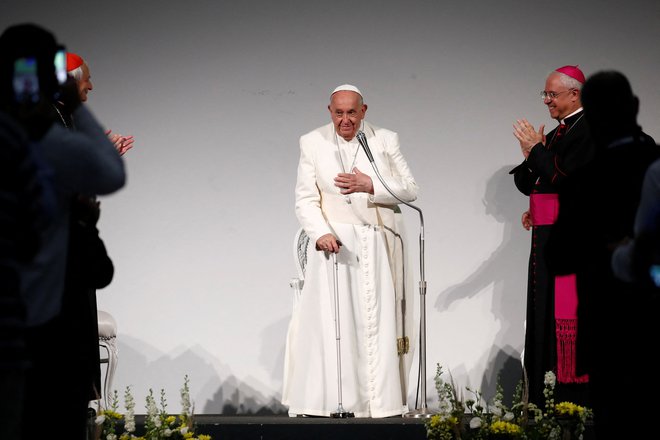 Papež Frančišek v Trstu.  FOTO: Alessandro Garofalo Reuters