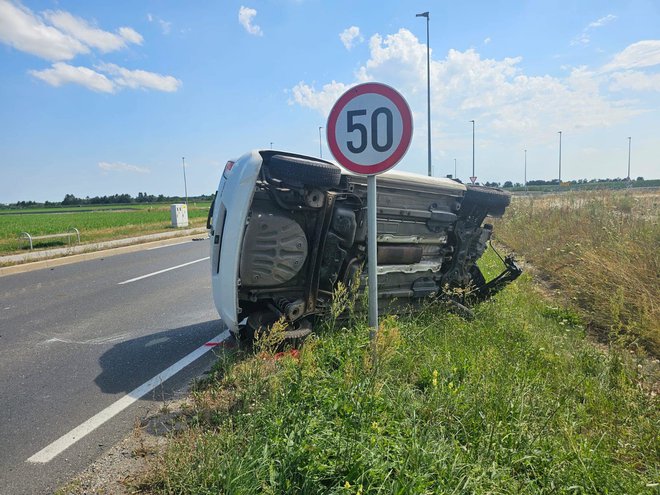 Zgodilo se je na ravni cesti med Mursko Soboto in Bakovci. FOTO: Pgd Ms