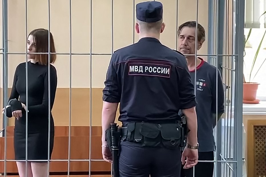 Fotografija: In this grab from a handout footage released by the Moscow City Court press service on July 18, 2024, US citizen Michael Travis Leake, who was detained in June 2023 and accused of 