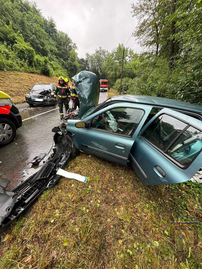 Treščilo je na desnem bregu reke Mure, v Prlekiji- FOTO: Pgd Ljutomer