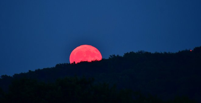 Luna, ki jo je ujel naš bralec. FOTO: Egon Cokan