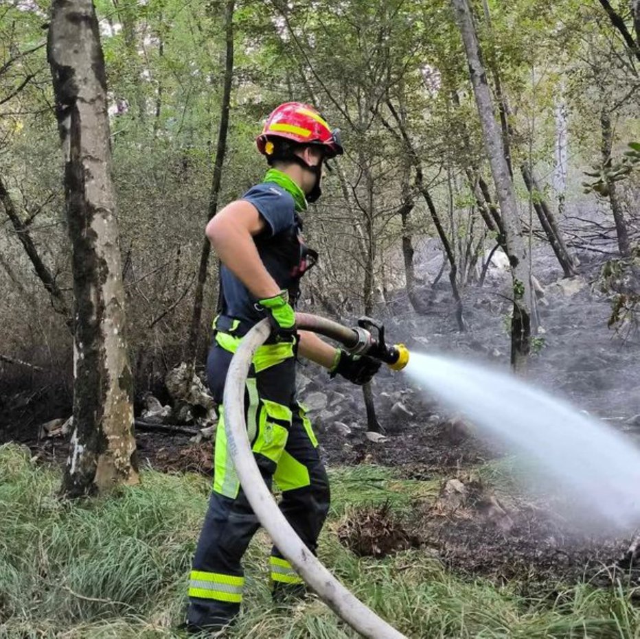 Fotografija: Klemen se je naprej boril z ognjenimi zublji …