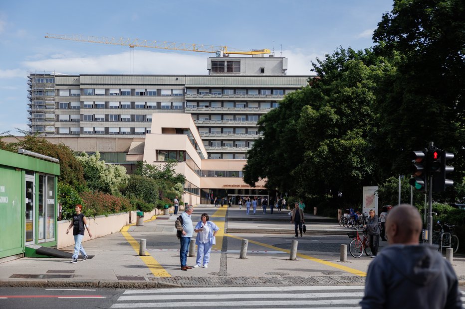 Fotografija: V teh dneh se odloča, kdo bo vzdrževal vrtove, parke, zelene in utrjene površine ter strehe v ljubljanskem kliničnem centru. Foto: Črt Piksi