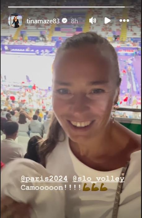 Tina se je odpravila na Olimpijado. FOTO: Zajem Zaslona Instagram