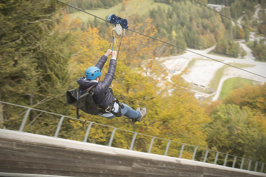 Fotografija: Najstrmejša jeklenica je v Planici. Foto: Jure Eržen