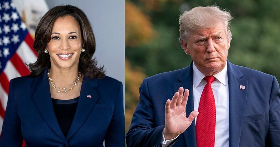 Fotografija: Kamala Harris in Donald Trump se bosta na televiziji prvič soočila 10. septembra. FOTO: Wikicommons