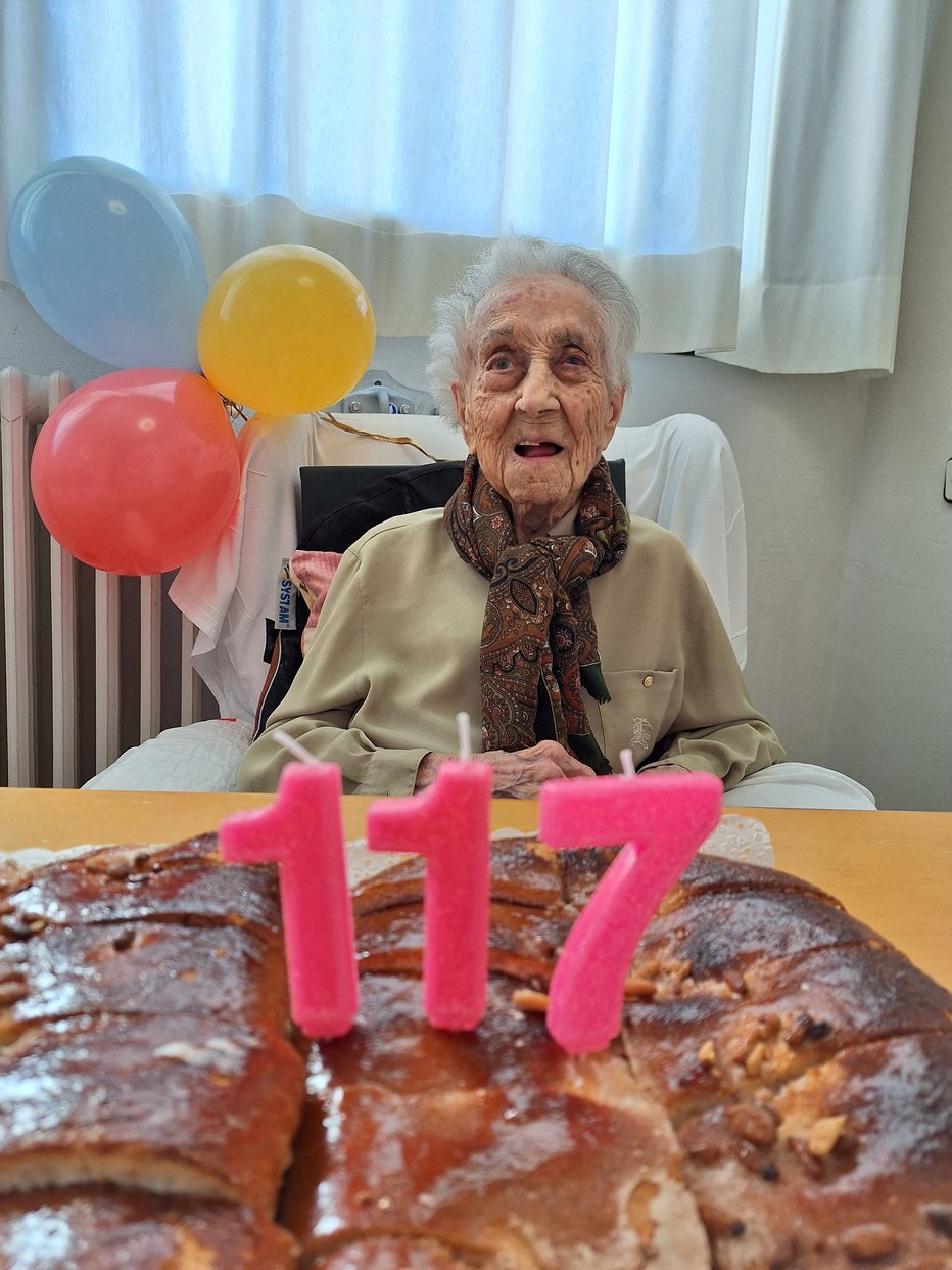 Fotografija: Marie Branyas Morera je zadnja leta je preživela v domu za ostarele. FOTO: Residencia Santa Maria Del Tura/Reuters