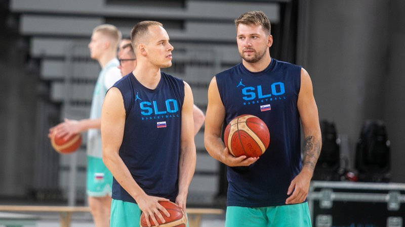 Fotografija: Luka Dončić in Klemen Prepelič FOTO: Voranc Vogel/Delo