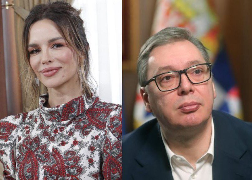 Fotografija: Severina in Aleksandar Vučić. FOTO: Blaž Samec/Mavric Pivk