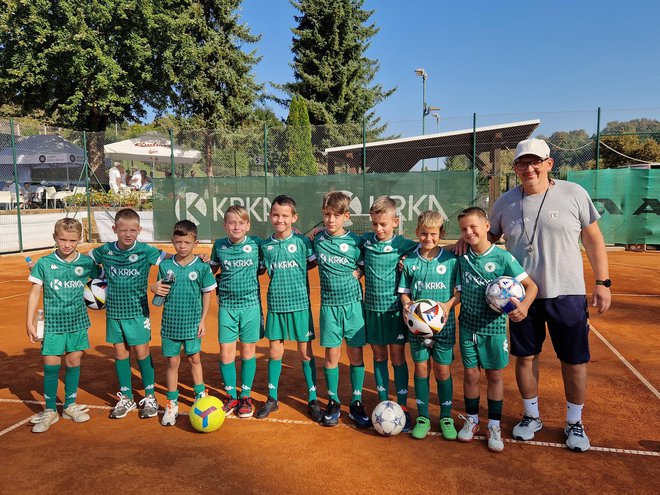 Mladi nogometaši Nogometnega kluba Krka Novo mesto FOTO: Tanja Jakše Gazvoda