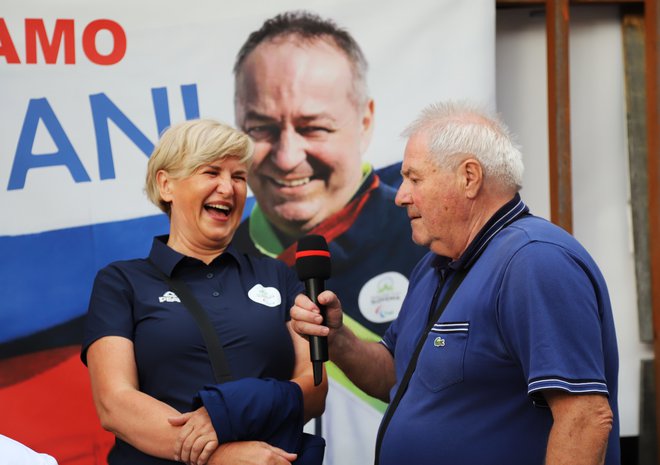 Ivo Milovanovič s trenerko Andrejo Gorjup FOTO: Jože Miklavc