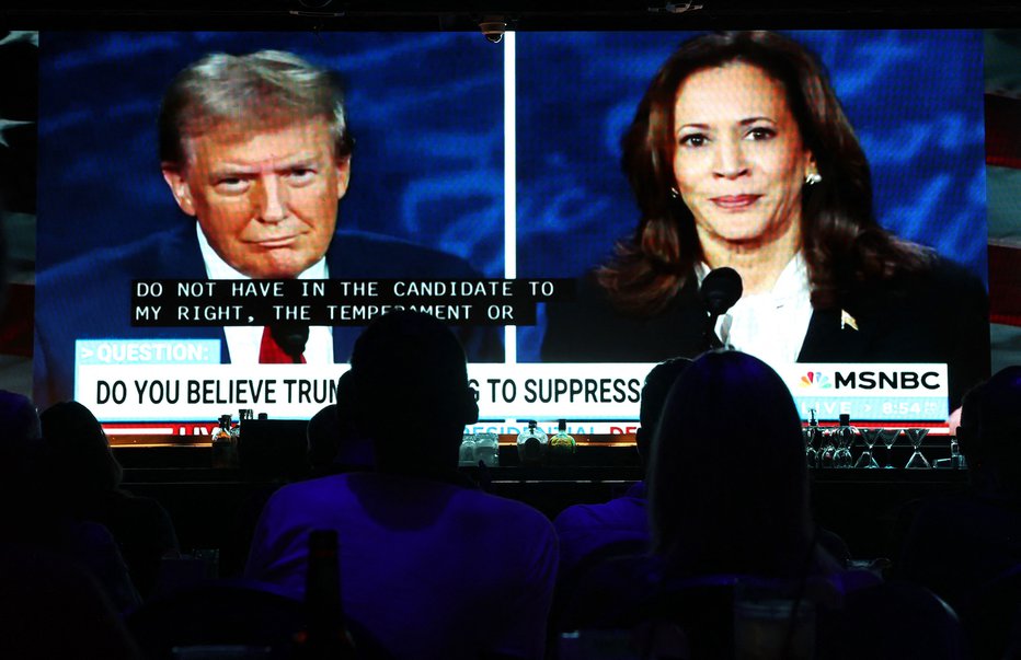 Fotografija: Kamala Harris in Donald Trump. FOTO: Mario Tama Getty Images Via Afp