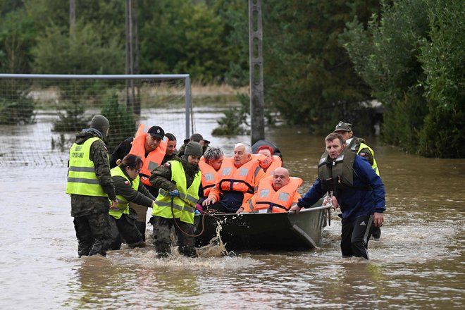 Evakuacija na Poljskem. FOTO: Sergei Gapon Afp