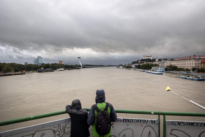 Poplave v Bratislavi. FOTO: Tomas Benedikovic/Afp