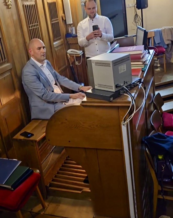 Gašper Konec je zaigral na orgle. FOTO: osebni arhiv/Instagram