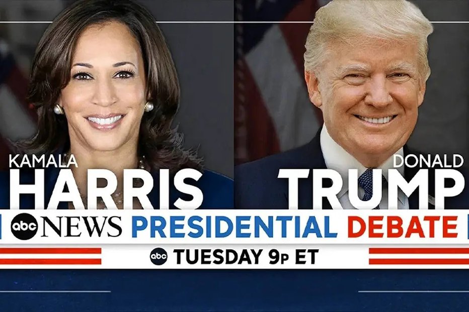 Fotografija: Donald Trump si ne upa znova v ring s Kamalo Harris. FOTO: ABC