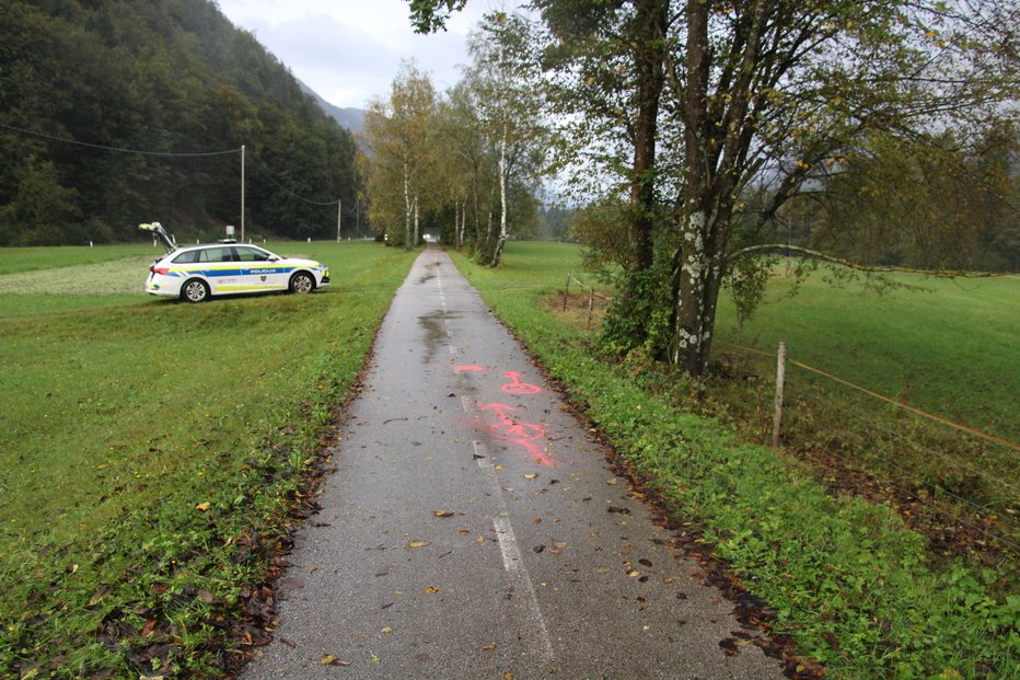 Fotografija: Kraj nesreče FOTO: Policijska uprava Kranj