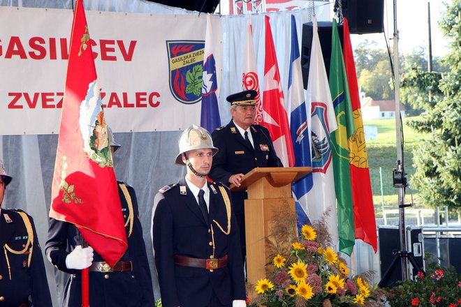 Slavnostni govornik je bil predsednik Gasilske zveze Slovenije.