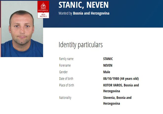 Neven Stanić. FOTO: Interpol