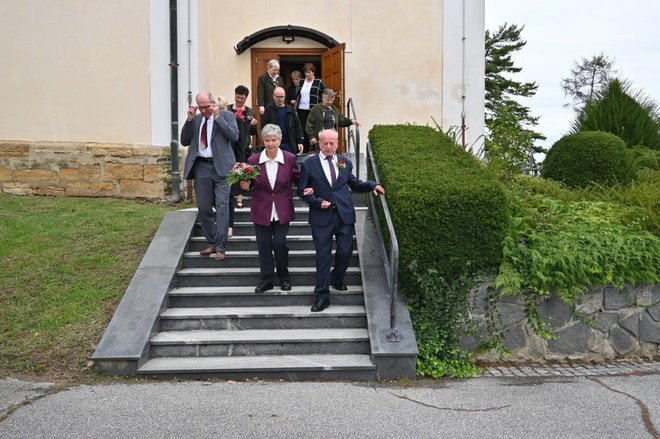 Zakonsko zvestobo sta potrdila v cerkvi sv. Petra v Gornji Radgoni, kjer ju je pred 60 leti poročil tedanji župnik, msgr. Franc Puncer.