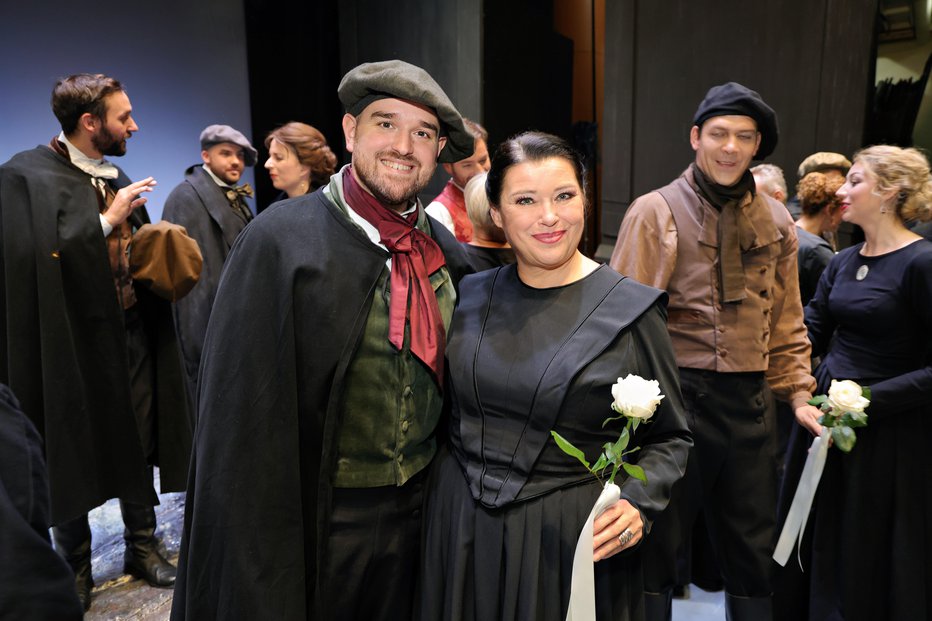 Fotografija: Z operno pevko in učiteljico Dado Kladenik na premieri znamenite Donizettijeve opere Lucia di Lammermoor