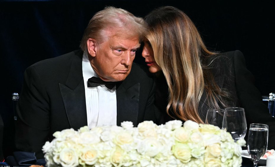 Fotografija: Donald Trump in Melania Trump. FOTO: Timothy A. Clary Afp