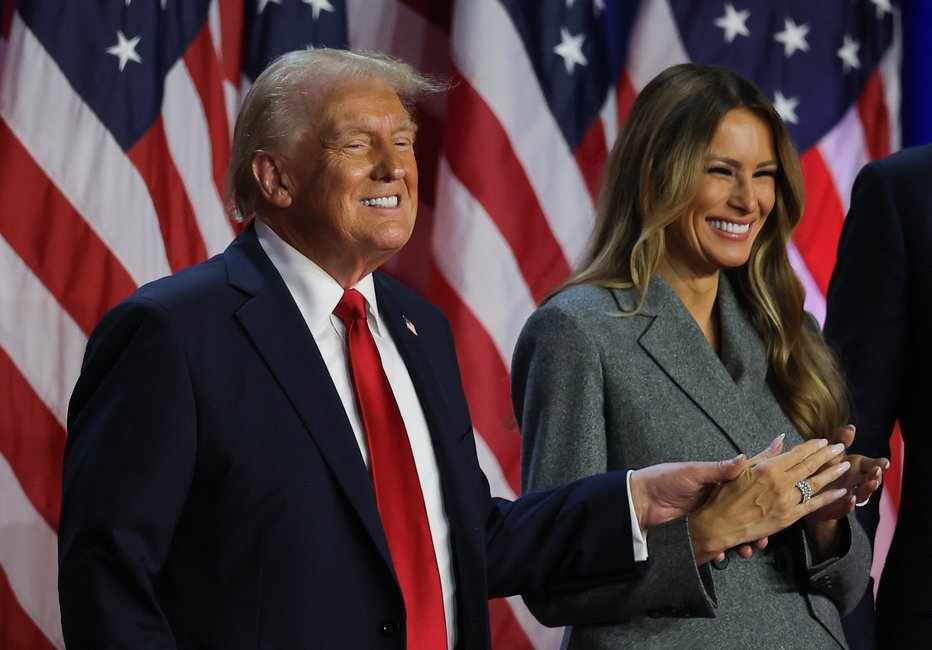 Fotografija: Melania Trump in Donald. Verjetnost za potek dogodkov, kot so se zgodili, je ena proti več milijard. FOTO: Carlos Barria Reuters