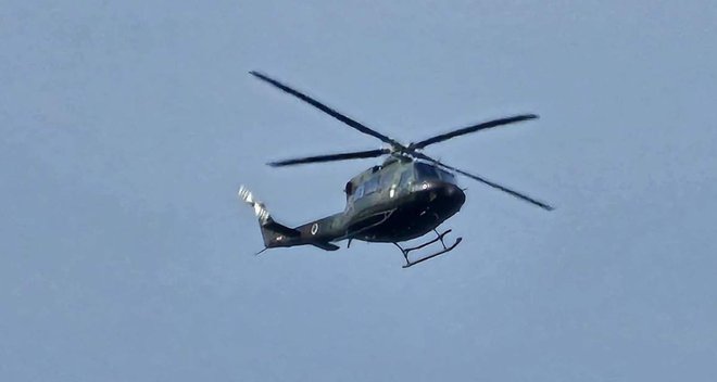 Odpeljal ga je helikopter Slovenske vojske. 