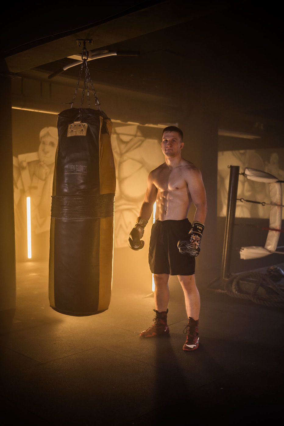 Fotografija: Nejc Petrič napoveduje zmago z nokavtom. FOTO: Golden Gloves Gym