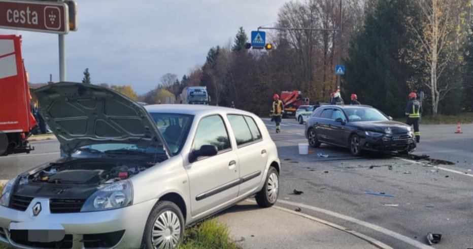 Fotografija: Na kraju prometne nesreče. FOTO: PGD Rogaška Slatina