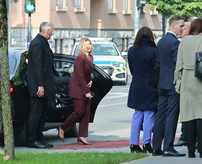 Olena Zelenska v Ljubljani. FOTO: Jože Suhadolnik